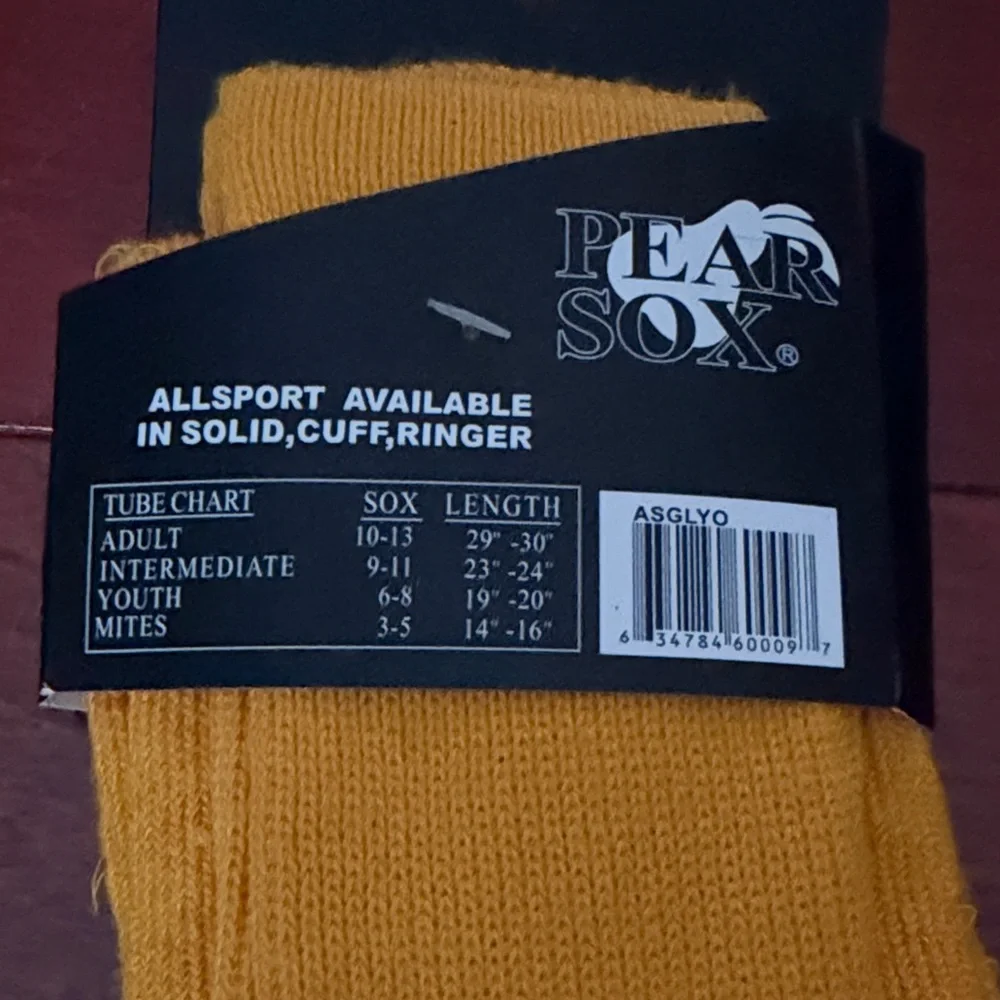 Wear The Pear Youth Allsport Yellow Socks